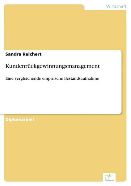 Produktbild: Kundenr&uuml;ckgewinnungsmanagement