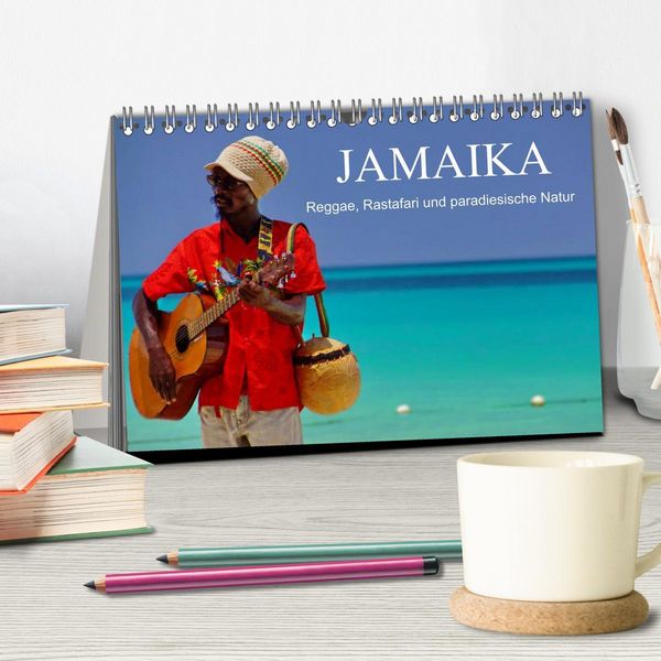Produktbild: JAMAIKA Reggae, Rastafari und paradiesische Natur. (Tischkalender 2026 DIN A5 quer), CALVENDO Monatskalender