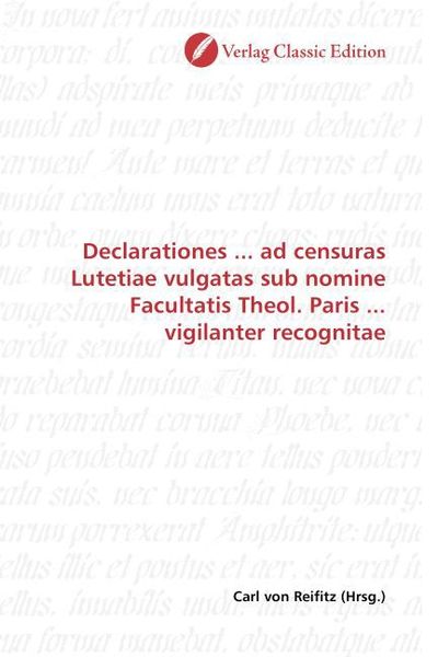 Produktbild: Declarationes ... ad censuras Lutetiae vulgatas sub nomine Facultatis Theol. Paris ... vigilanter recognitae