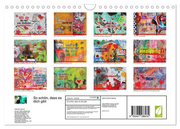 Produktbild: So sch&ouml;n, dass es dich gibt (Wandkalender 2026 DIN A4 quer), CALVENDO Monatskalender