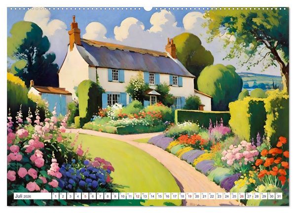 Produktbild: Englische Cottages (Wandkalender 2026 DIN A2 quer), CALVENDO Monatskalender