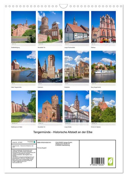 Produktbild: Tangerm&uuml;nde - Historische Altstadt an der Elbe (Wandkalender 2026 DIN A3 hoch), CALVENDO Monatskalender