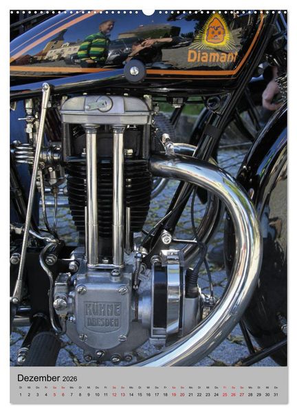 Produktbild: Motorrad Oldtimer - Motoransichten (hochwertiger Premium Wandkalender 2026 DIN A2 hoch), Kunstdruck in Hochglanz