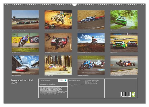 Produktbild: Motorsport am Limit 2026 (Wandkalender 2026 DIN A2 quer), CALVENDO Monatskalender
