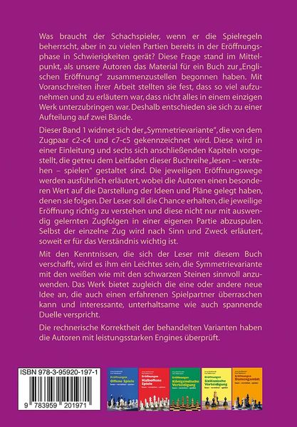 Produktbild: Er&ouml;ffnungen - Englische Er&ouml;ffnung Band 1 Symmetrievariante