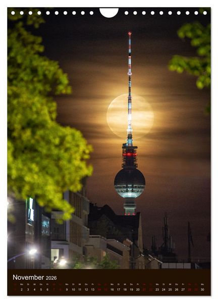 Produktbild: Berliner Fernsehturm - Magische Momente (Wandkalender 2026 DIN A4 hoch), CALVENDO Monatskalender