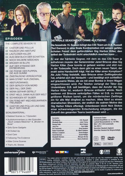 Produktbild: CSI - Season 15 [6 DVDs]