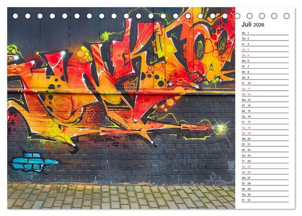 Produktbild: Graffiti (Tischkalender 2026 DIN A5 quer), CALVENDO Monatskalender