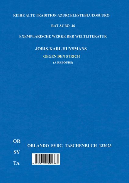 Produktbild: Joris-Karl Huysmans' Gegen den Strich (&Agrave; Rebours)