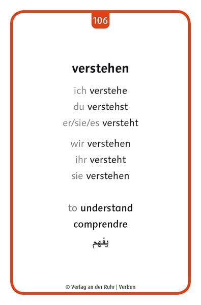 Produktbild: Verben: Set 1 - Deutsch, Englisch, Franz&ouml;sisch und Arabisch