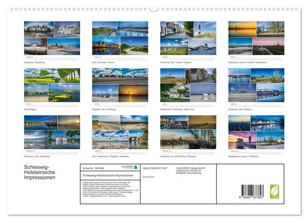 Produktbild: Schleswig-Holsteinische Impressionen (hochwertiger Premium Wandkalender 2026 DIN A2 quer), Kunstdruck in Hochglanz