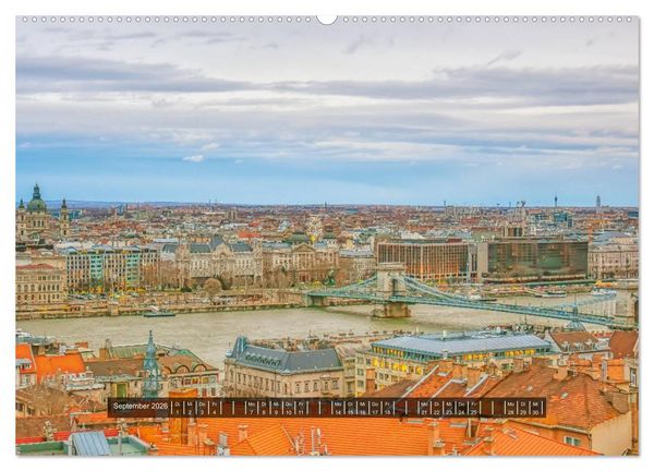 Produktbild: Budapest - Die Stadt an der Donau (hochwertiger Premium Wandkalender 2026 DIN A2 quer), Kunstdruck in Hochglanz