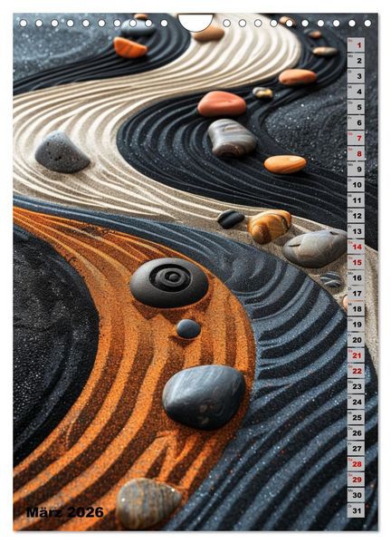 Produktbild: Zen aus Sand (Wandkalender 2026 DIN A4 hoch), CALVENDO Monatskalender