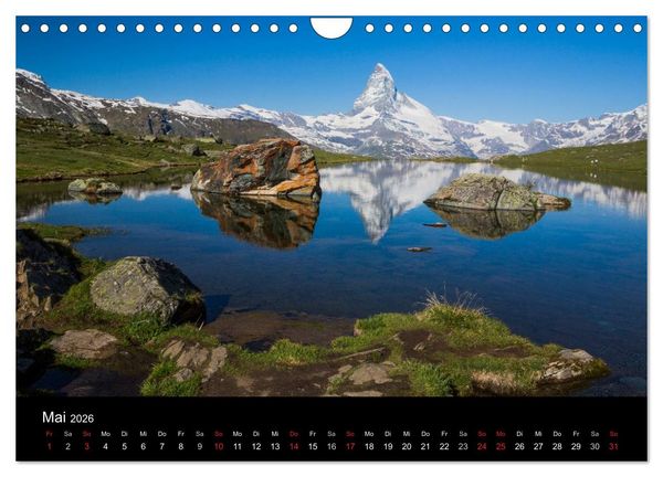 Produktbild: Momente der Sehnsucht: Schweizer Bergwelten (Wandkalender 2026 DIN A4 quer), CALVENDO Monatskalender