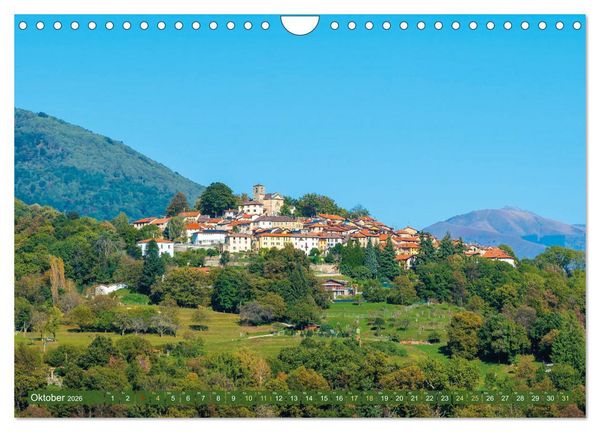 Produktbild: Wunderbares Tessin: Mediterranes Klima und italienisches Flair (Wandkalender 2026 DIN A4 quer), CALVENDO Monatskalender