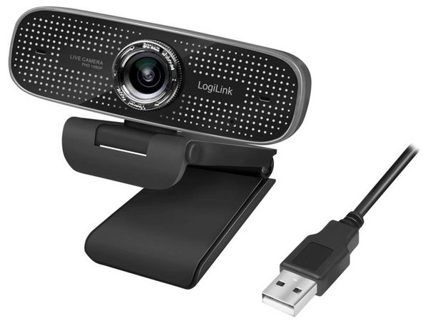 Produktbild: LogiLink UA0378 Full HD-Webcam Klemm-Halterung, Mikrofon