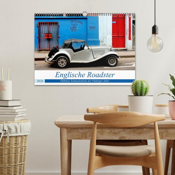 Produktbild: Englische Roadster - Oldtimer Schmuckst&uuml;cke der F&uuml;nfziger Jahre (Wandkalender 2026 DIN A3 quer), CALVENDO Monatskalender