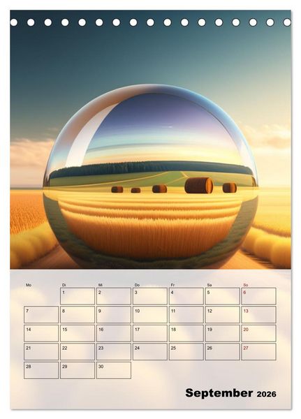 Produktbild: Gespiegelte Landschaft (Tischkalender 2026 DIN A5 hoch), CALVENDO Monatskalender