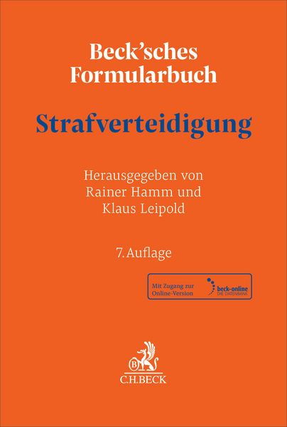 Produktbild: Beck'sches Formularbuch Strafverteidigung