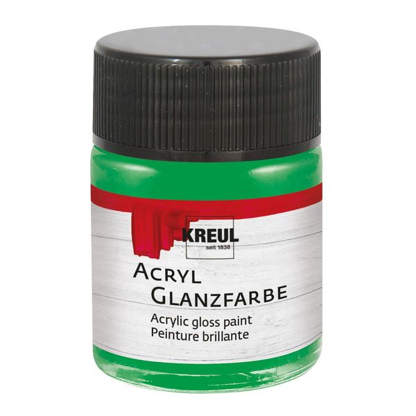 KREUL Acryl Glanzfarbe grün 50ml Glas