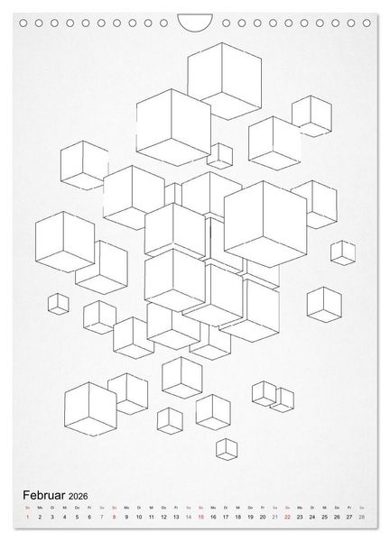 Produktbild: Geometric Graphik Art (Wandkalender 2026 DIN A4 hoch), CALVENDO Monatskalender
