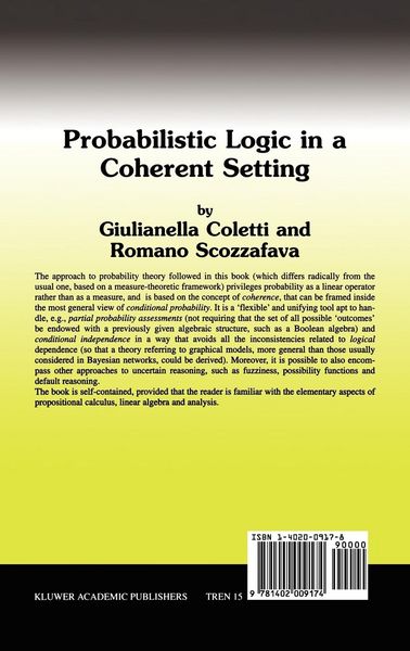 Produktbild: Probabilistic Logic in a Coherent Setting