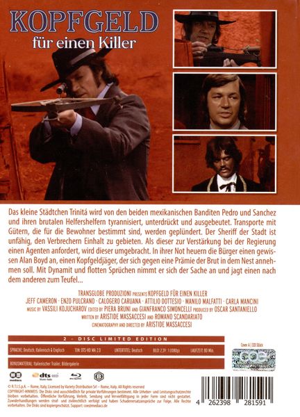 Produktbild: Kopfgeld f&uuml;r einen Killer - Mediabook - Cover A - Limited Edition (Blu-ray+DVD)