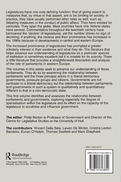 Produktbild: Parliaments in Contemporary Western Europe
