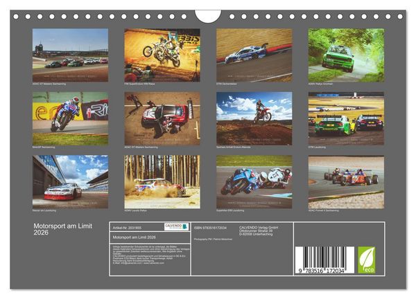Produktbild: Motorsport am Limit 2026 (Wandkalender 2026 DIN A4 quer), CALVENDO Monatskalender