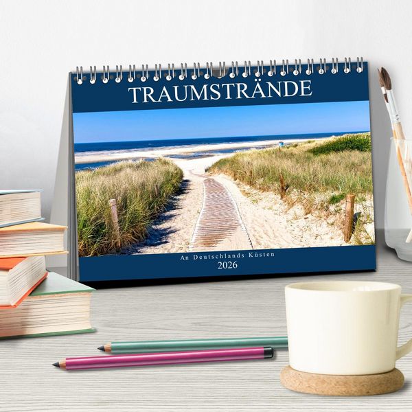 Produktbild: Traumstr&auml;nde an Deutschlands K&uuml;sten (Tischkalender 2026 DIN A5 quer), CALVENDO Monatskalender