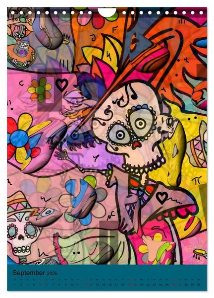 Produktbild: Nico Bielows Dia los Muertos (Wandkalender 2026 DIN A4 hoch), CALVENDO Monatskalender
