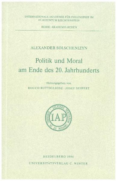 Produktbild: Politik und Moral am Ende des 20. Jahrhunderts