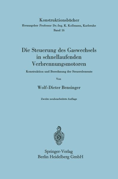 Produktbild: Die Steuerung des Gaswechsels in schnellaufenden Verbrennungsmotoren