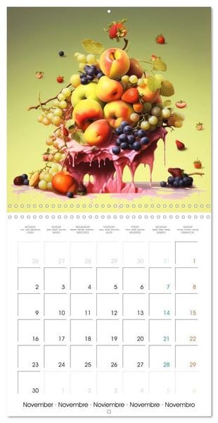 Produktbild: Splash fruit&eacute; (Calendrier mural carr&eacute; 2026 30x30 cm) Calendrier double avec une page pour vos prises de notes