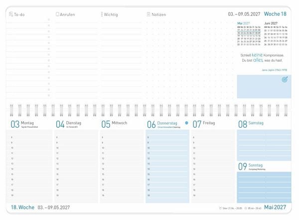 Produktbild: Tischkalender 17 Monate 26/27 [K&ouml;nigsblau]