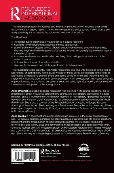 Produktbild: Routledge International Handbook of Participatory Approaches in Ageing Research