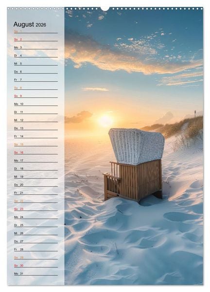 Produktbild: Maritim, Deutschlands K&uuml;sten (Wandkalender 2026 DIN A2 hoch), CALVENDO Monatskalender