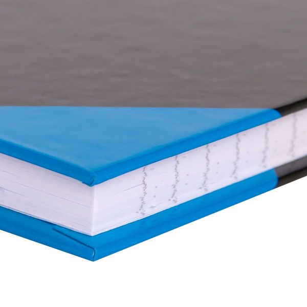 Produktbild: Idena Notizbuch Kladde liniert 96 Blatt 70g/m&sup2; schwarz/blau DIN A6
