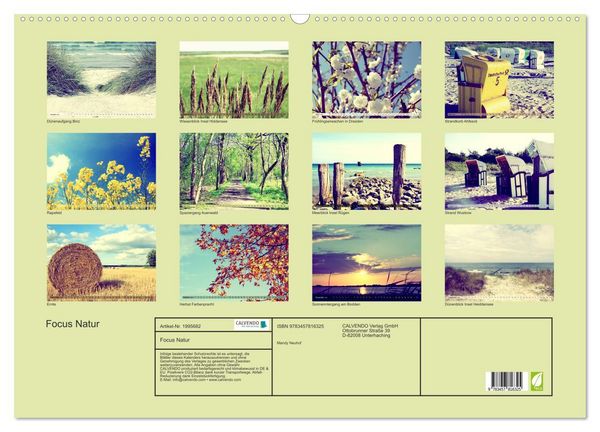 Produktbild: Focus Natur (Wandkalender 2026 DIN A2 quer), CALVENDO Monatskalender
