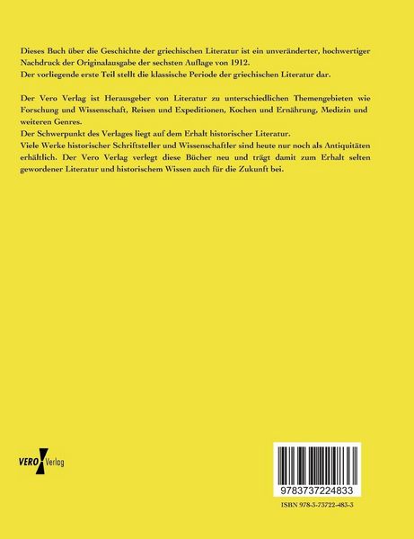 Produktbild: Geschichte der griechischen Literatur