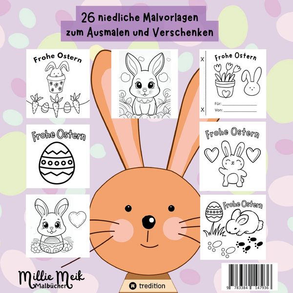 Produktbild: Oster-Malbuch f&uuml;r Kinder, Ausmalbuch Ostergeschenke f&uuml;r M&auml;dchen Jungs Kleinkinder, Geschenkidee zu Ostern, Oster Buch f&uuml;r Babys