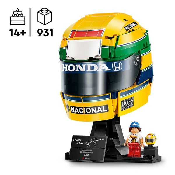 Produktbild: LEGO Editions Ayrton Senna Helm F1 Fanartikel Modellbausatz 43024