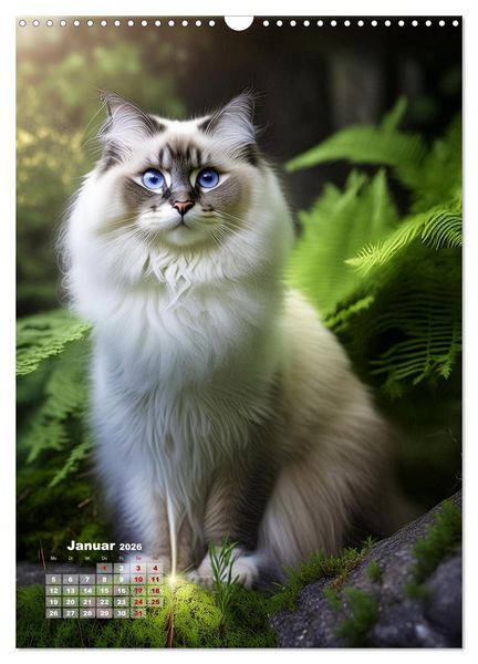 Produktbild: Pfotenabenteuer - Ragdolls in der Natur (Wandkalender 2026 DIN A3 hoch), CALVENDO Monatskalender
