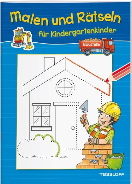 Produktbild: Malen und R&auml;tseln f&uuml;r Kindergartenkinder. Baustelle