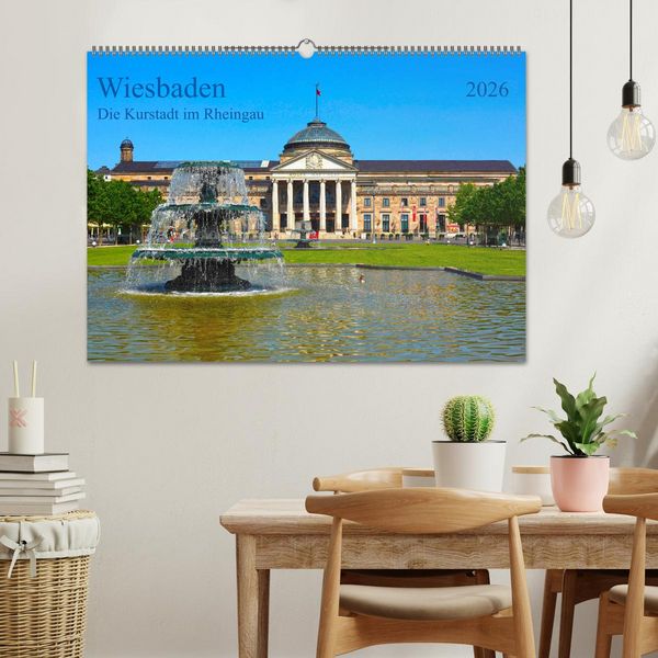 Produktbild: Wiesbaden Die Kurstadt im Rheingau (Wandkalender 2026 DIN A2 quer), CALVENDO Monatskalender