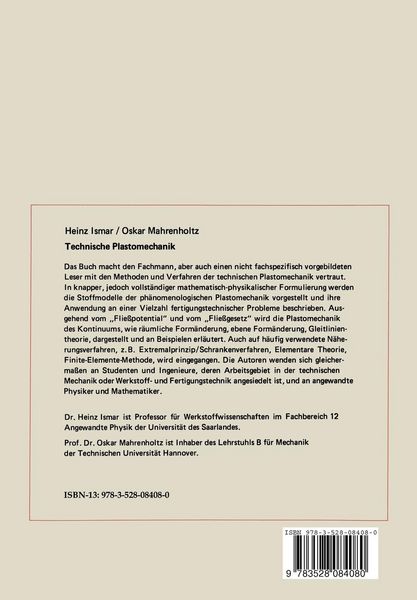 Produktbild: Technische Plastomechanik