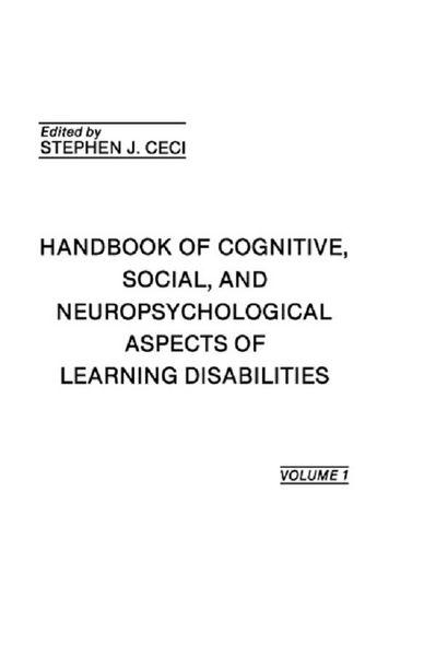 Produktbild: Handbook of Cognitive, Social, and Neuropsychological Aspects of Learning Disabilities