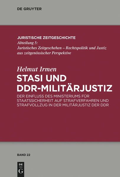 Produktbild: Stasi und DDR-Milit&auml;rjustiz