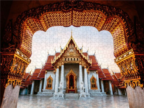 Produktbild: CALVENDO Puzzle Wat Benchamabophit - Bangkok - Thailand 1000 Teile Lege-Gr&ouml;&szlig;e 640 x 480 cm Foto-Puzzle Bild von Matteo Colombo