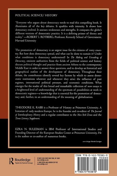 Produktbild: The Making and Unmaking of Democracy